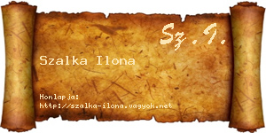 Szalka Ilona névjegykártya